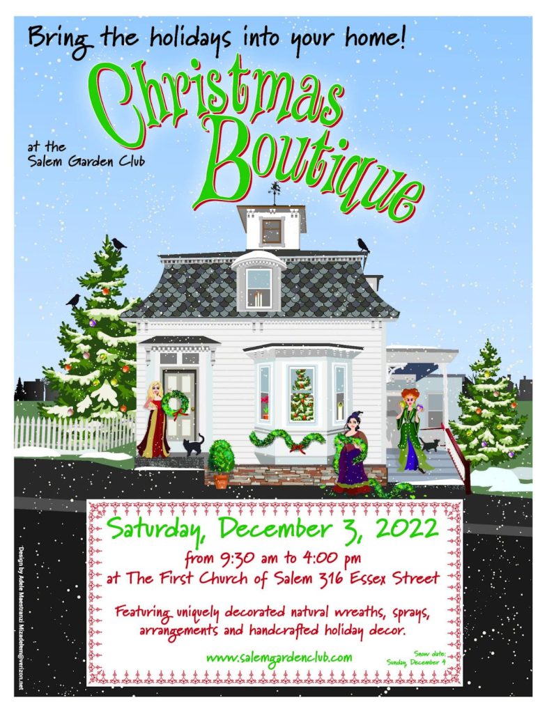 Christmas Boutique Event, Salem Garden Club, Christmas Boutique in Salem Massachusetts